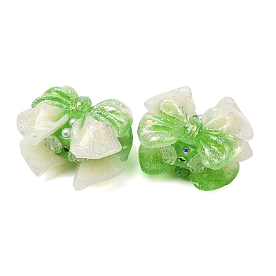 Luminous Opaque Resin & Rhinestone & Polymer Clay Beads RE-CBA1913-02B-1