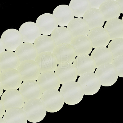 Transparent Glass Bead Strands GLAA-S031-10mm-23-1