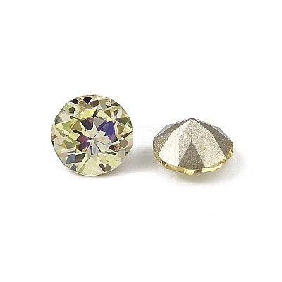 Glass Rhinestone Cabochons GLAA-A018-8mm-001GY-1