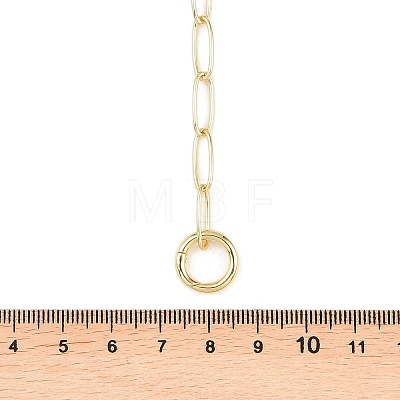 Brass Paperclip Chain Y Lariat Necklaces NJEW-H087-06B-G-1