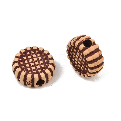 Opaque Acrylic Imitation Wood Beads AC-CBAB80E-01D-1
