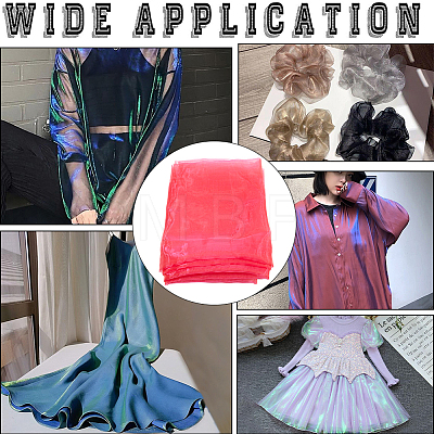 Polyester Organza Fabric DIY-WH0003-138A-1