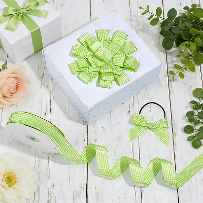 Polyester Tartan Ribbon OCOR-WH0082-574D-02-1