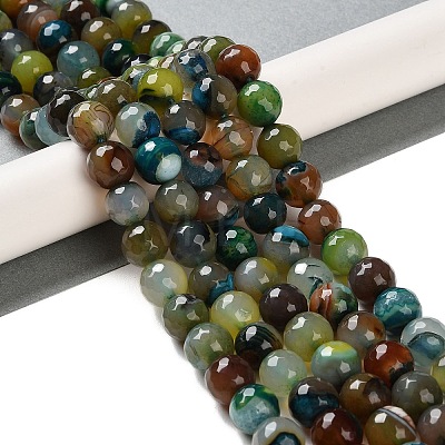 Natural Agate Beads Strands G-M437-B01-01C-1