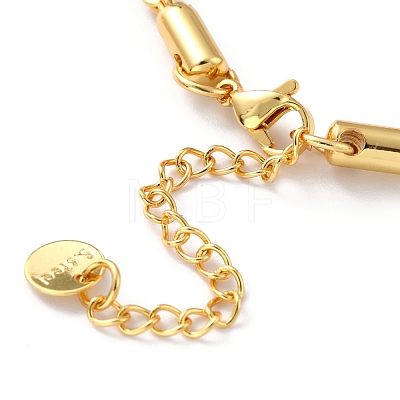 Brass Enamel Charm Bracelets BJEW-L652-18-G-1