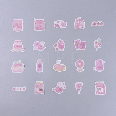 Strawberry Theme Self Adhesive Food Stickers Set DIY-WH0163-32C-1