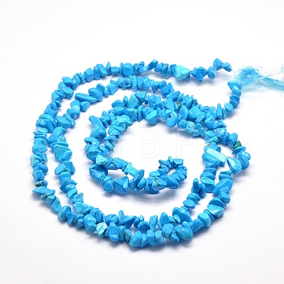 Synthetic Turquoise Chip Bead Strands G-M205-54-1