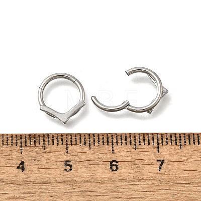 304 Stainless Steel V Shaped Hoop Nose Rings AJEW-D306-07P-1