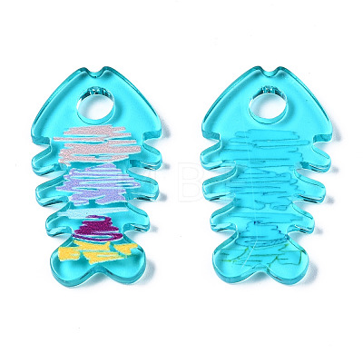 Translucent Acrylic Pendants TACR-T021-43D-1