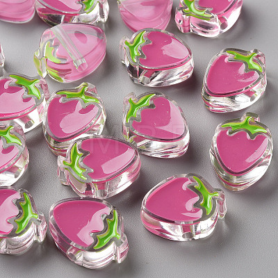 Transparent Enamel Acrylic Beads X1-TACR-S155-003I-1