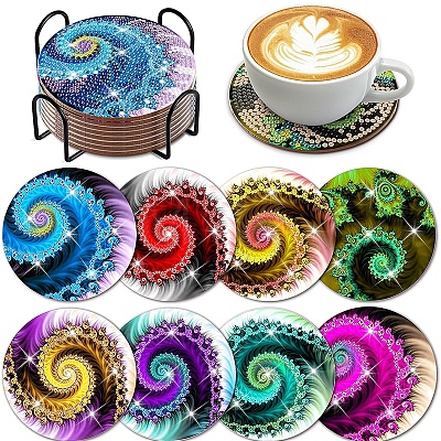 DIY Coaster Diamond Painting Kits PW-WGC12BC-09-1