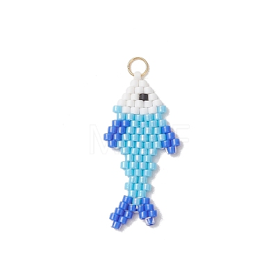 MIYUKI Glass Seed Bead Pendants PALLOY-MZ01319-01-1