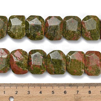Natural Unakite Beads Strands G-C285-A12-01-1