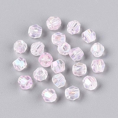 Transparent Spray Painted Glass Beads LS-EGLA-N018-4mm-11-1