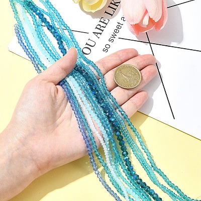 Electroplate Glass Beads Strands EGLA-FS0001-42A-1