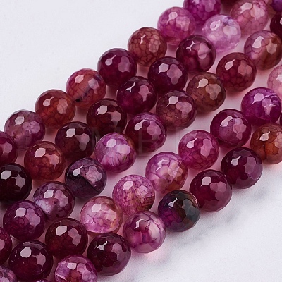 Natural Agate Round Beads Strand G-L084-10mm-59-1