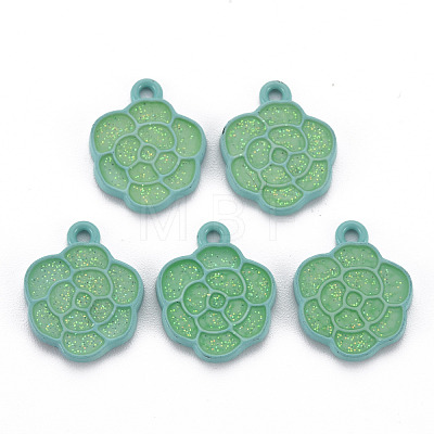 Spray Painted Alloy Enamel Pendants ENAM-N055-032-B01-NR-1