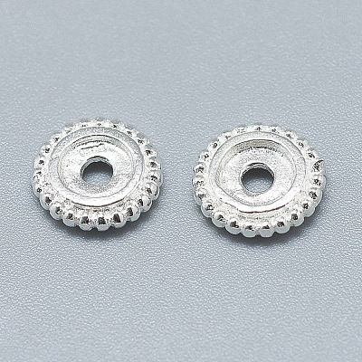 925 Sterling Silver Granulated Spacer Beads STER-T002-72S-1