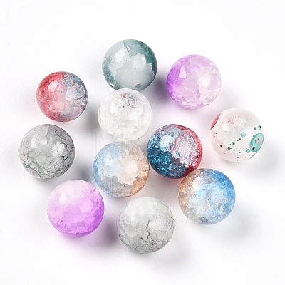Baking Paint Imiation Jade Glass Beads X1-DGLA-S115-10mm-MY-1