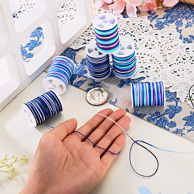 6Rolls 6 Styles Segment Dyed Polyester Thread NWIR-TA0001-47C-1