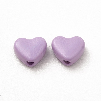 Heart Spray Painted Alloy Beads FIND-G053-01L-1