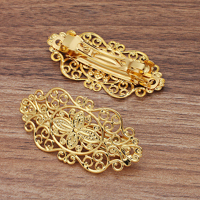 Brass Hair Barrettes Accessories  OHAR-PW0001-200G-1