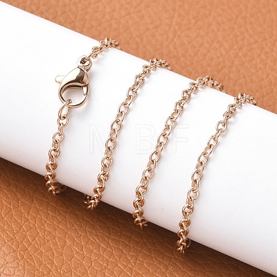 304 Stainless Steel Cable Chain Necklace Making STAS-P045-01RG-1