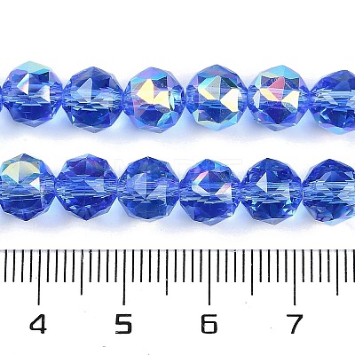 Transparent Electroplate Glass Beads Strands EGLA-N002-34C-C27-1