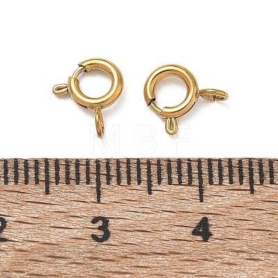 Ion Plating(IP) 304 Stainless Steel Smooth Surface Spring Ring Clasps STAS-D149-01G-01-1