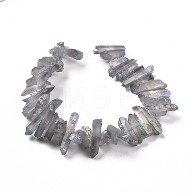 Natural Quartz Crystal Points Beads Strands G-K181-B21-1