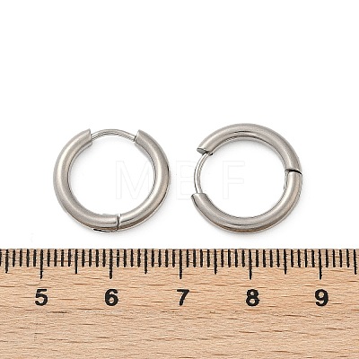 202 Stainless Steel Huggie Hoop Earrings EJEW-F111A-16mm-P-1