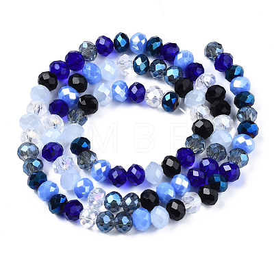 Electroplate Glass Beads Strands EGLA-N002-12B-1