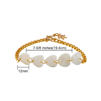 Brass Charm Bracelets & Curb Chain Bracelets Sets BJEW-SZ0001-005G-1