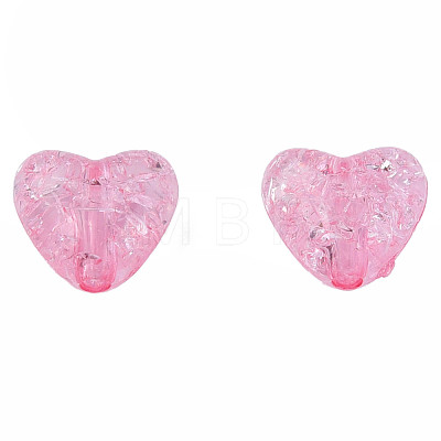 Transparent Crackle Acrylic Beads X-MACR-N006-14-A01-1