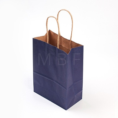 Pure Color Kraft Paper Bags AJEW-G019-09C-1
