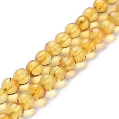 Natural Amber Beads Strands G-K308-C01-5mm-1