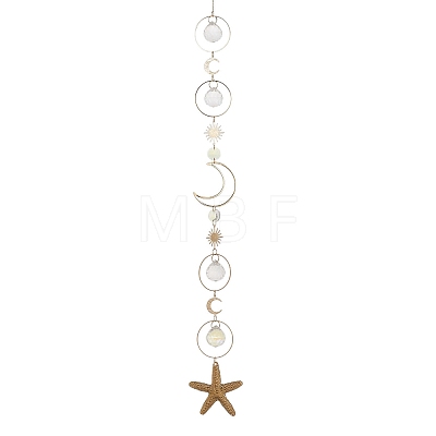 Glass Hanging Suncatchers HJEW-JM04587-1