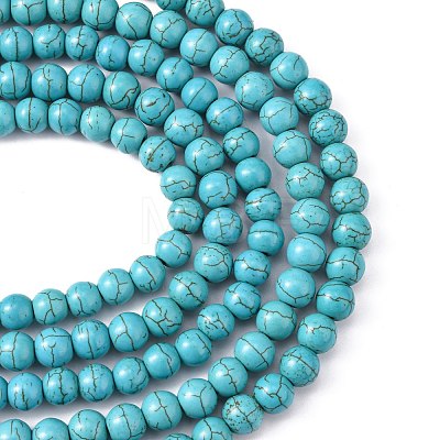 Synthetical Howlite Beads TURQ-GSR8mm129-1