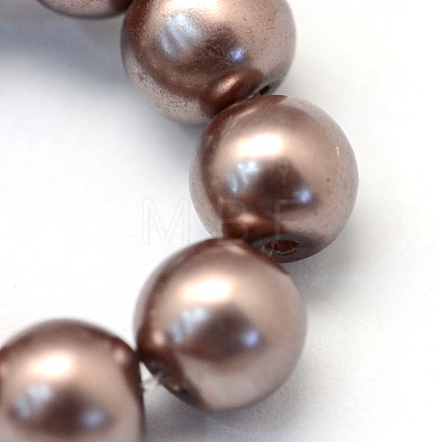 Baking Painted Pearlized Glass Pearl Round Bead Strands X-HY-Q003-10mm-78-1