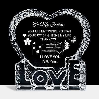 Heart with Word K9 Glass Figurines DJEW-WH0026-004-1