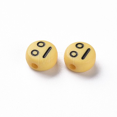 Opaque Light Khaki Acrylic Beads MACR-N008-42-C04-1