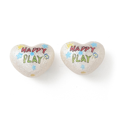 Printed Opaque Acrylic Beads OACR-B054-01K-1