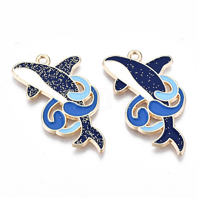 Eco-Friendly Alloy Enamel Pendants ENAM-Q437-032-NR-1