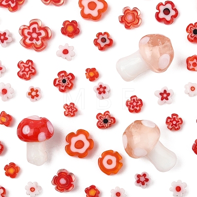 156Pcs 11 Styles Handmade Millefiori Glass Bead Strands LAMP-FS0001-29-1