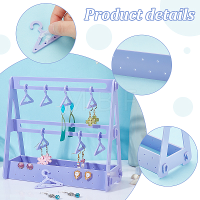 Opaque Acrylic Earring Display Stands EDIS-WH0029-16D-1