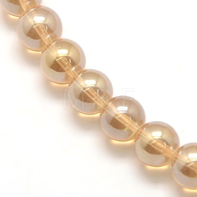 Electroplate Synthetic Quartz Crystal Beads Strands G-P039-03-1
