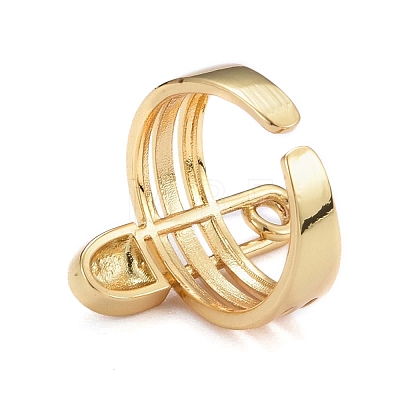 Brass Cuff Rings KK-H741-07G-1