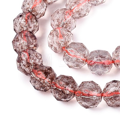 Crackle Transparent Glass Beads Strands GLAA-Q108-02A-09-1
