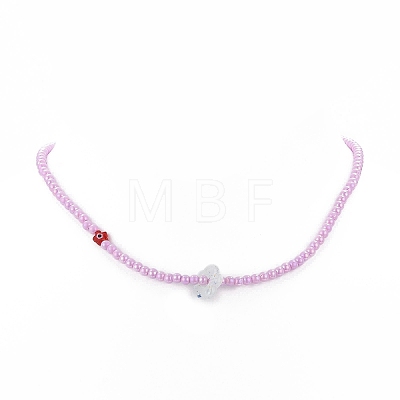 Opaque Acrylic Beaded Bracelets NJEW-JN04174-1