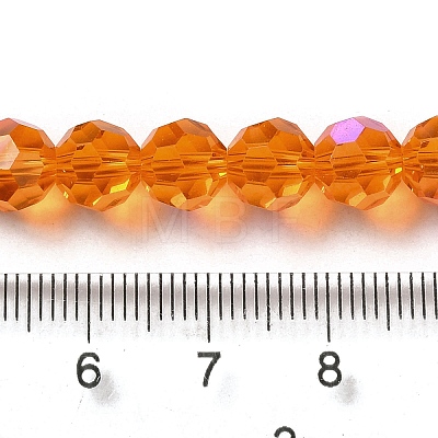 Electroplate Transparent Glass Beads Strands EGLA-A035-T8mm-L05-1